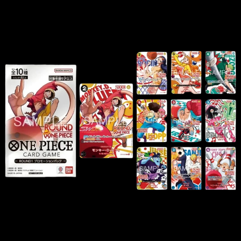 ONE PIECE Card Game – ROUND1 Japanese Exclusive – Complete Set 10 Cards