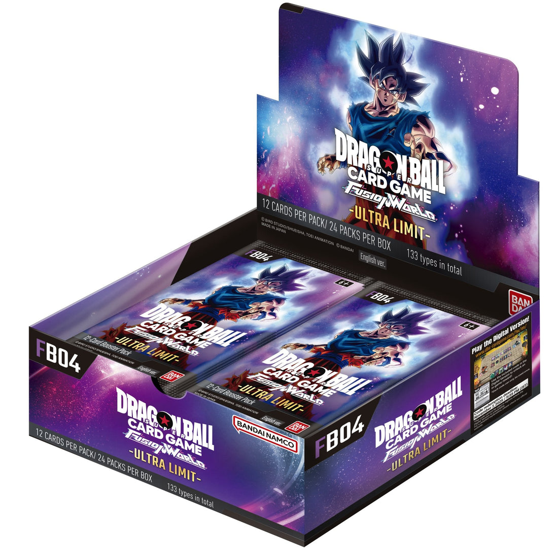 Dragon Ball Fusion World FB04 Ultra Limit booster box inglese su fondo bianco